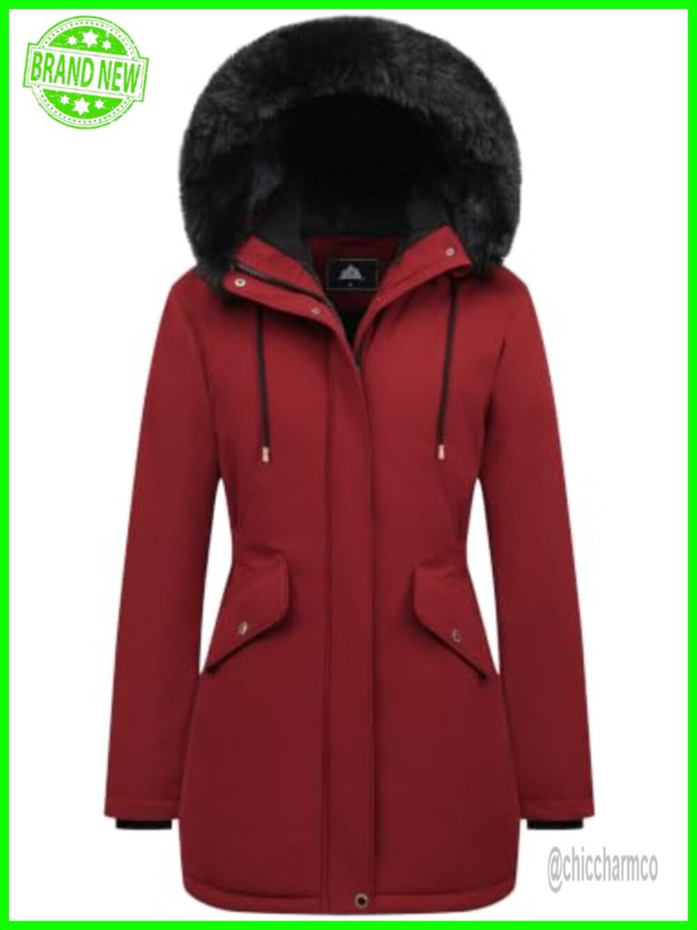 MOERDENG Women's Long Winter Down Coat Thicken Fleece Lined Puffer Jacket